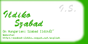 ildiko szabad business card